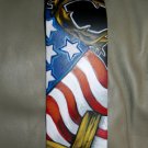 TATTOO Leather Guitar strap Patriotic American FLAG Christian ROCK Jesus cross