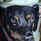Tattoo DOG Doggie Cookie Jar Doberman Cannister tall food storage ceramic custom