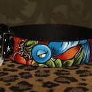 Tattoo Leather DOG collar SPARROW swallow Anchor X-wide
