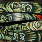 Tattoo Leather DOG lead & harness set TIKI Rockabilly