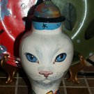 Custom CERAMIC SMALL Pet urn for CAT ashes WHITE CAT PETS Cats ALL breeds DOD