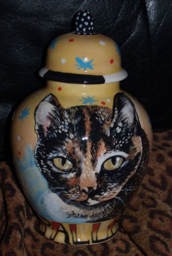 Custom Memorial CERAMIC SMALL Pet urn for CAT ashes ash Cats cremation Kitty