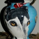 Custom ANY BREED Pet DOG urn cremation GREYHOUND dog hand painted one of a kind