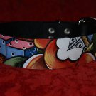 Sailor Leather DOG cat collar Rose dagger dice skull SM