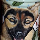 Tattoo DOG dish Doggie Cookie Jar German Shepherd LARGE