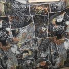 Designer cotton FABRIC 3yds animals parrot tiger jungle