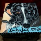 Custom Pet urn for ashes Dogs cremation urn Med memorial 4 sided ceramic DOG box