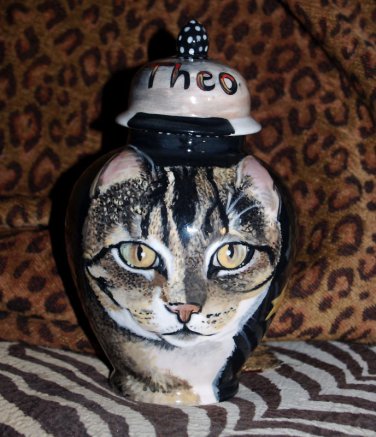 Custom ceramic Pet urn 4 ashes DOG Cat cremation urn SMALL pets burial funerary
