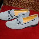 Women's Cole Haan country BLUE suede moccasin 7B Brazil leather top sider style
