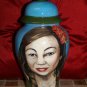 Custom hand painted funerary cremation urn for people PORTRAIT memorial ashes