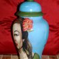Custom hand painted funerary cremation urn for people PORTRAIT memorial ashes