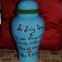 Custom hand painted funerary cremation urn for people PORTRAIT memorial ashes