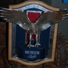 Michelob light BEER sign EAGLE lighted mirror 1987 RARE insignia drinking bar