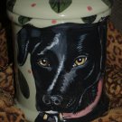 Custom Ceramic DOG TREAT Cookie Jar black labrador LAB  any BREED large Unique