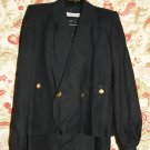 Vintage Womens Sonia Rykiel suit blazer skirt 2 pc set France Sz 40 Viscose Blk