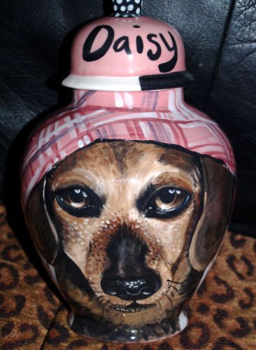 Custom Pet urn for ashes SMALL DOG Dachshund ANY BREED