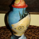 Custom Memorial CERAMIC SMALL Pet urn for FISH ashes ash cat dog puppy FISHES