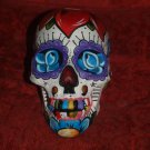 Custom hand made Day of the DEAD SKULL swallow roses dagger solid eyes DOD Rose