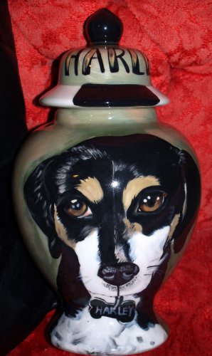 Custom ceramic memorial Pet URN DOG cremation all types of breeds Unique medium