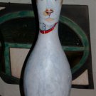 Hand PAINTED Bowling Pin cat portrait ANY BREED CAT or dog orange white cat