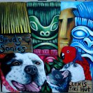 CUSTOM TIKI dog Portrait pet portrait of your dogs cat 8 x 10 CANVAS parrot rat