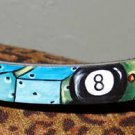 custom Tattoo Leather DOG collar Maltese cross Skulls DICE XL up to 24 in neck