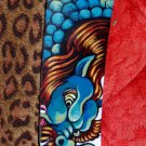 TATTOO Leather Guitar strap Asian oni draogon clouds adjustable handmade