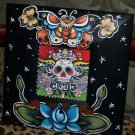 TATTOO frame sailor SKULL Day of the dead FRAME Kahlo