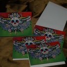 4 Tattoo Skull CARDS day of the dead skull w/ envelopes
