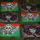 8 Tattoo Day of the Dead Skull and pin up Postcards