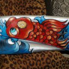 TATTOO handbag purse clutch Koi Asian Oni silver waves star sailor nautical rare