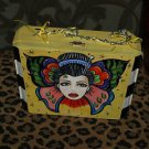 TATTOO handbag purse box Winged GIRL sailor Butterfly