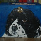 Custom hand painted portrait memorial LARGE Wooden box Spaniel urn any Pet URN