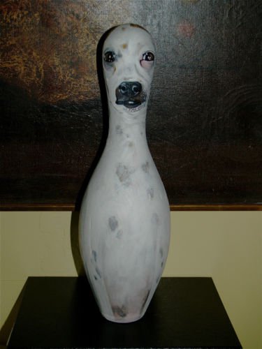 Custom Hand PAINTED Bowling Pin dog portrait of ANY BREED Chihuahua Dogs cats