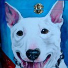 Custom hand painted portrait memorial LARGE Wood box terrier pit bull any breed