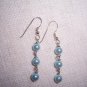 Blue Cultured Freshwater Pearl Sterling Silver earrings by A Touch of Earth