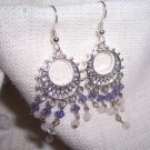 Swarovski Tanzanite Crystal with Rose Quartz Chandelier
