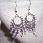Swarovski Tanzanite Crystal with Rose Quartz Chandelier