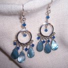 Blue Paua Shell with Swarovski Capri Crystal Chandelier