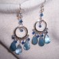 Blue Paua Shell with Swarovski Capri Crystal Chandelier