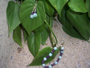 Amazonite and Amethyst Set