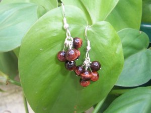 Red Tiger's Eye Bubble earrings by A Touch of Earth