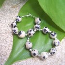 Dalmation Jasper Sterling Silver Hoop earrings by A Touch of Earth