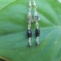 Tourmalinated Quartz, Coral, & Hematite Sterling Silver earrings by A Touch of Earth