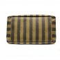 Fendi Unisex Tobacco Pequin Striped Large Duffle Bag