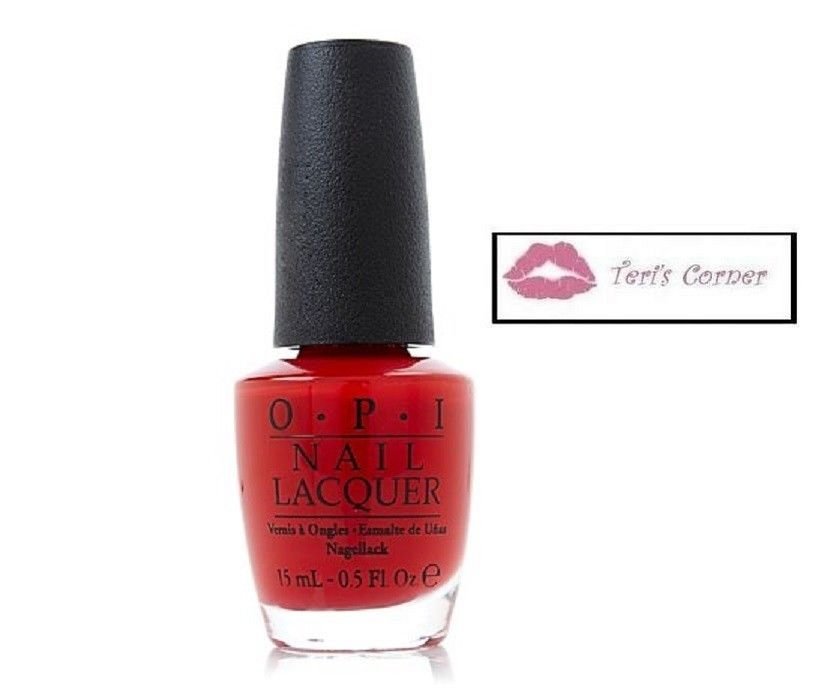 Opi Nail Lacquer Big Apple Red Bright Shiny Red Full Size