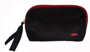 Laura Geller Black and Red Cosmetics bag w/ LIP logo!