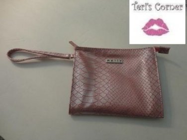 Mally Beauty Python Cosmetics/Makeup Bag /Wristlet - PINK!! Brand New!