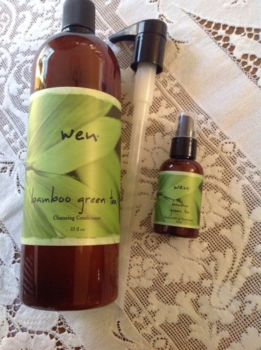 WEN BAMBOO GREEN TEA Cleansing Conditioner w/pump & REPLENISHING MIST
