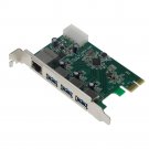 SEDNA - PCIE USB 3.0 3 Port Adapter Card with  1Gbps RJ45  Ethernet Port